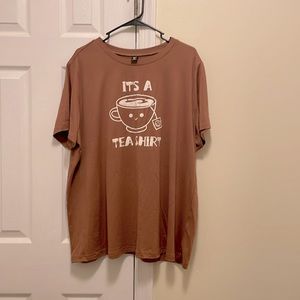 Tea Shirt Graphic Tee Shirt from Shein Curve. 2XL